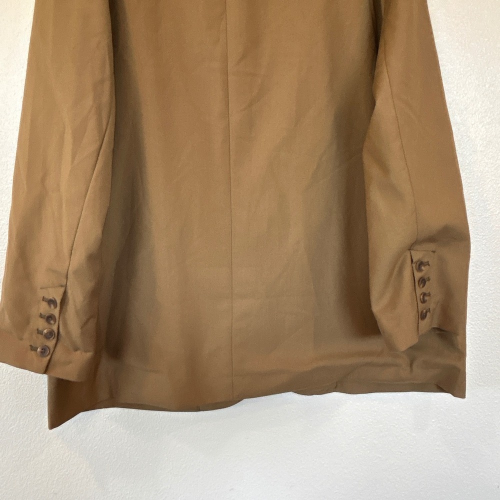 Free People Bowie Tan Oversized Blazer Two Button Longline Jacket Womens Size L - Picture 14 of 14